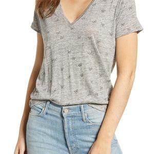 Rails Cara Butterfly-Print V-neck Tee